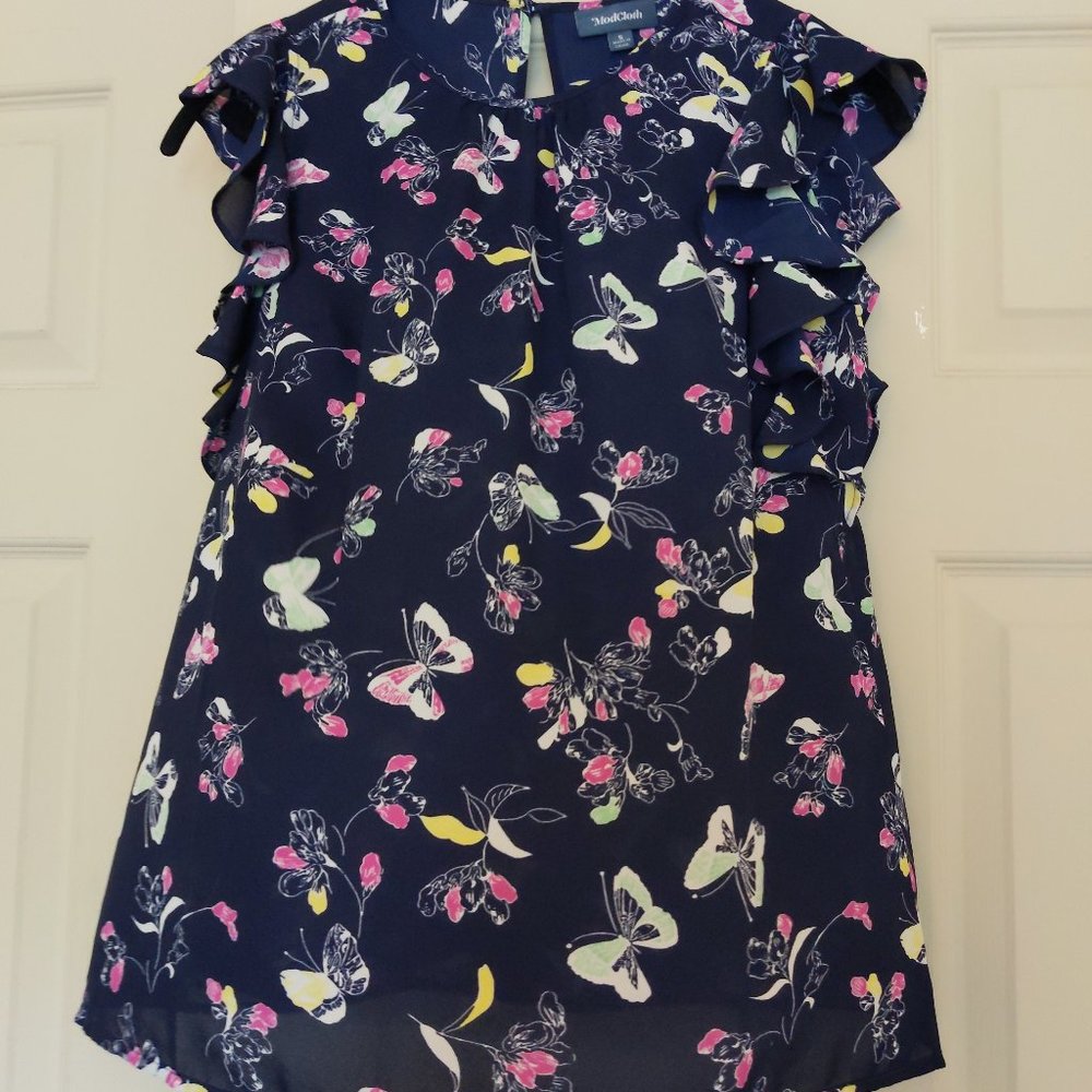 Modcloth Equal Reaction Ruffle Top